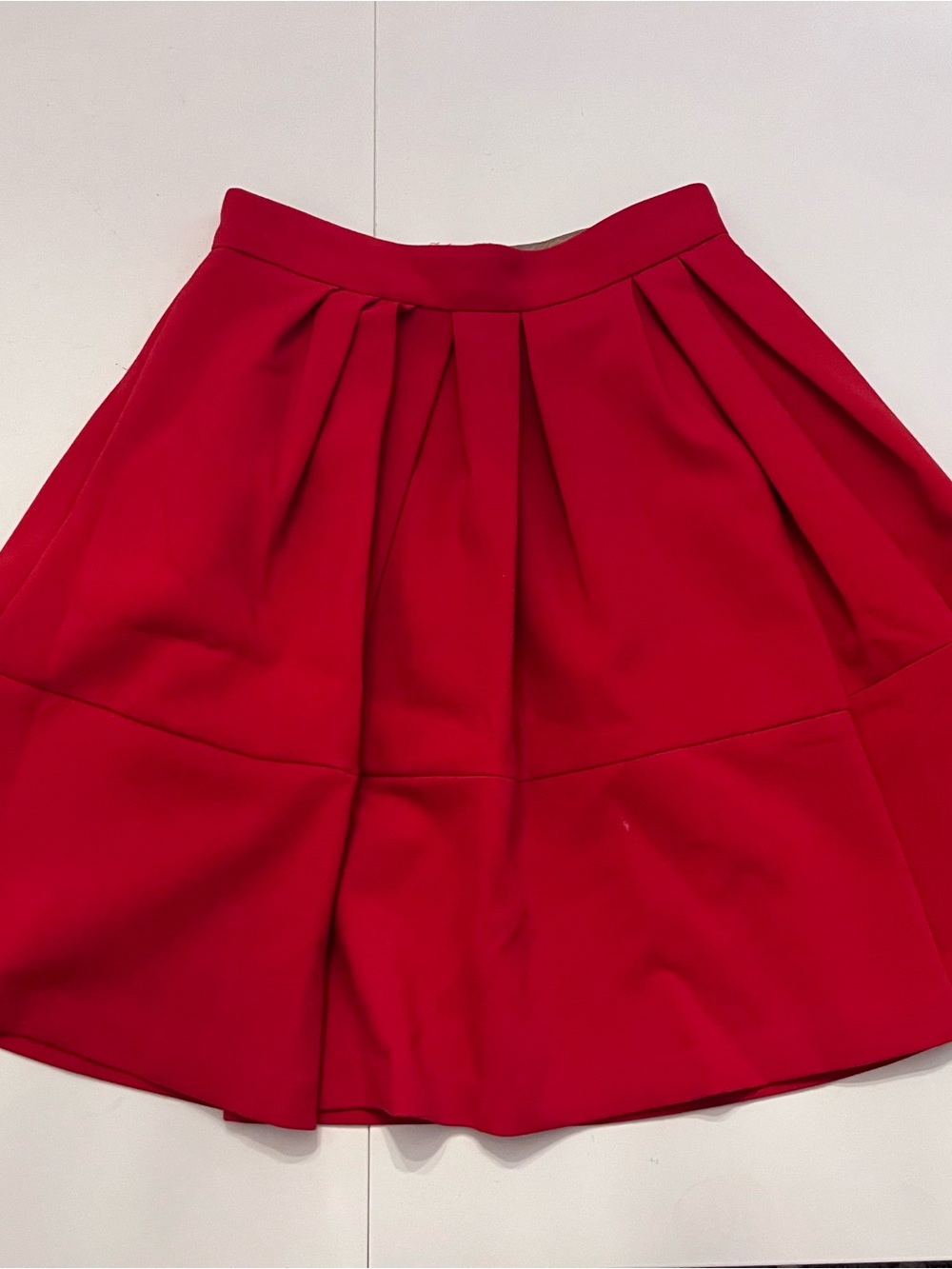Banana Republic Red Pleated Circle Skirt